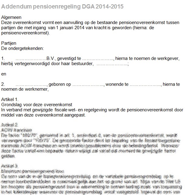De DGA pensioenbrief, addendum en AvA besluit
