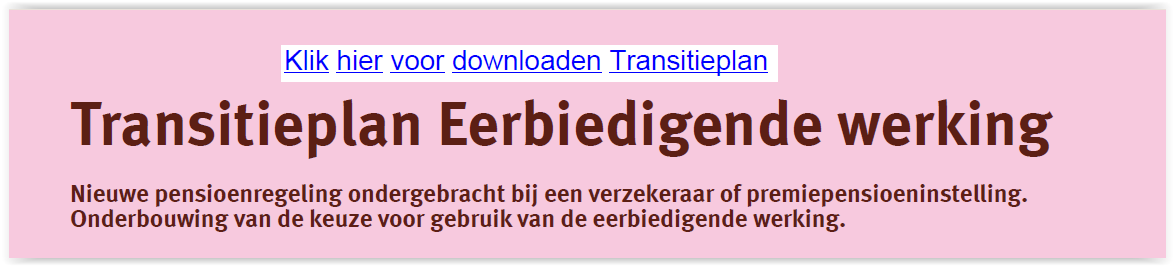 Transitieplan voorbeeld sjabloon 